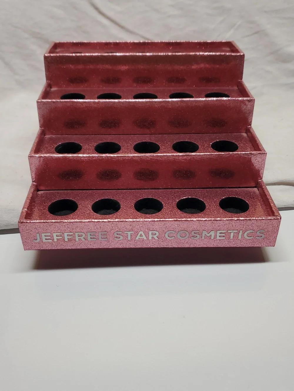 Jeffree Star Cosmetics Metallic Glittery Pink Lipstick Display Stand Organizer